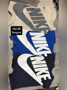 Nike Baby Romper Set in Royal Blue, Navy & Cream